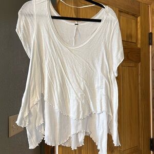 FP loose layered tee in white